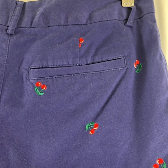 Jones and Company Navy Cotton Shorts w/ Cherries - Picture 5 of 7
